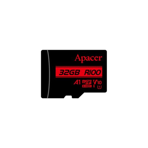 APACER MicroSD kártya - 32GB microSDHC UHS-I Class10 A1 V10 (R: 100 MB/s) + adapter