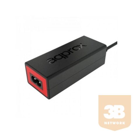 APPROX Notebook adapter 65W - Asus laptopok számára, 19VDC 2.37A, Plug: 4x1.35mm, Fekete