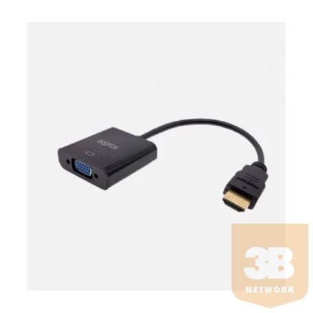 APPROX Kábel átalakító - HDMI to VGA Adapter +  audio output