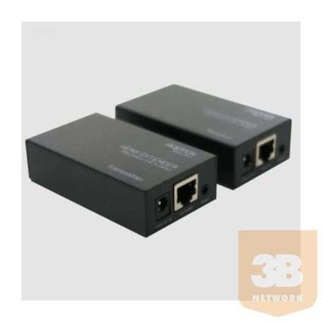APPROX HDMI extender - RJ45 Cat 5e/6, 1080p/60Hz, HDMI1.4, Fekete