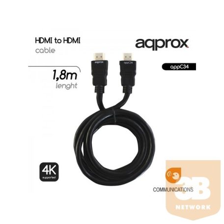 APPROX APPC34 1.4 HDMI kábel apa/apa 1,8m
