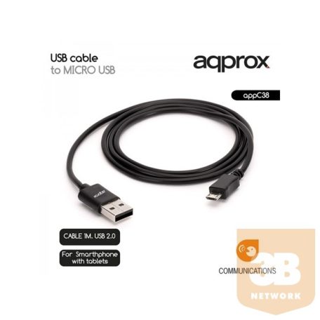APPROX APPC38 USB-Micro USB kábel 1m