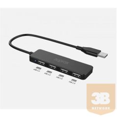 APPROX USB HUB - USB2.0 4in1 HUB (4db USB2.0) Fekete