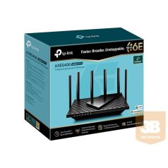   TP-LINK AX5400 Tri-Band Wi-Fi 6E Router 574Mbps at 2.4GHz + 2402Mbps at 5GHz + 2402Mbps at 6GHz 6x Antennas Broadcom 1.7GHz Quad CPU