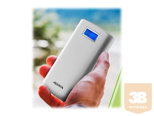 ADATA AS20000D-DGT-CWH ADATA S20000D Power Bank, 20000mAh, white