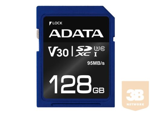 ADATA 128GB SDXC UHS-I U3 V30S 95MB/60MB