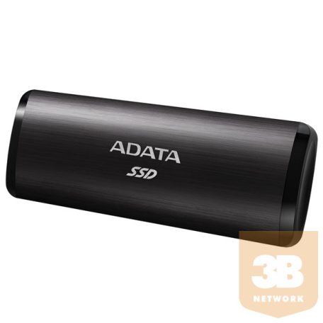 ADATA Külső SSD 256GB - SE760 (USB3.2 Type C, R/W: 1000/800 MB/s, Fekete)