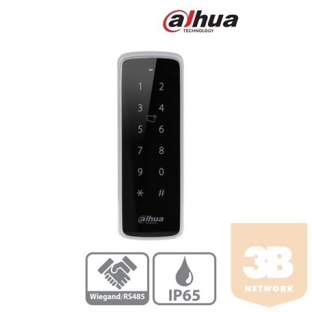 Dahua ASR1201D-D RFID kártyaolvasó (segédolvasó)+kódzár, EM 125KHz, IP65, RS-485/Wiegand