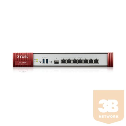 ZYXEL Tűzfal - ATP500 - 7 Gigabit user-definable ports, 1*SFP, 2* USB with 1 Yr Bundle