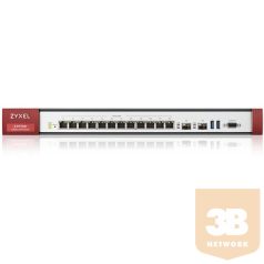   ZYXEL Tűzfal 12xLAN/DMZ(1000Mbps) + 2xSFP + 2xUSB, Rackes + 1év UTM Bundle, ATP700-EU0102F