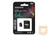 ADATA 64GB Micro SDXC UHS-I U3 V30S A2 + Adapter