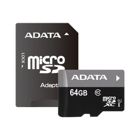 ADATA MICROSDXC Card 64GB UHS-I CLASS10 + ADAPTER