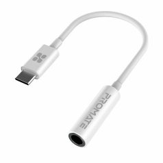   Promate Átalakító - AUXLINK C (Audio adapter, USB-C port, fehér)