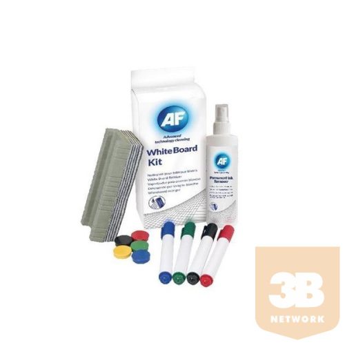 AF Tisztítófolyadék, táblához, szivaccsal, törlőkendővel, mágnessel, táblafilccel, 125 ml,"Whiteboard cleaning kit"