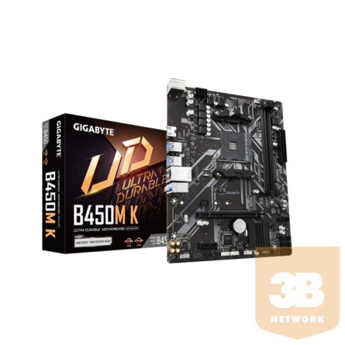 GIGABYTE Alaplap AM4 B450M K AMD B450, mATX