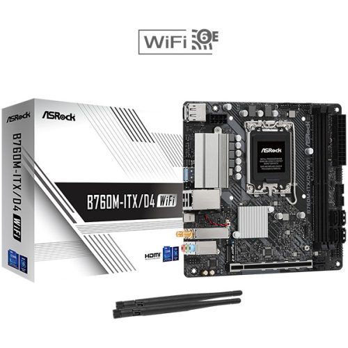 ASROCK Alaplap S1700 B760M-ITX/D4 WIFI INTEL B760, mITX