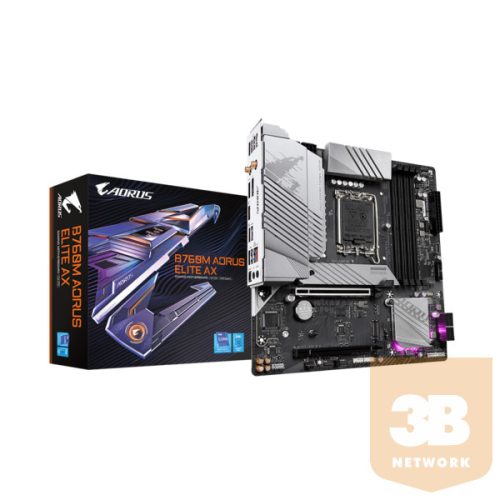 GIGABYTE Alaplap S1700 B760M AORUS ELITE AX INTEL Z760, mATX