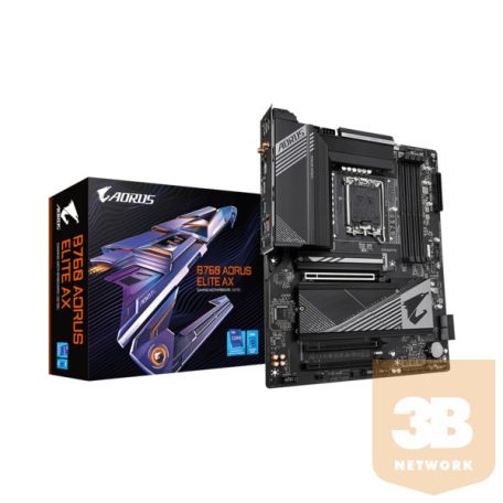 GIGABYTE Alaplap S1700 B760 AORUS ELITE AX INTEL Z760, ATX