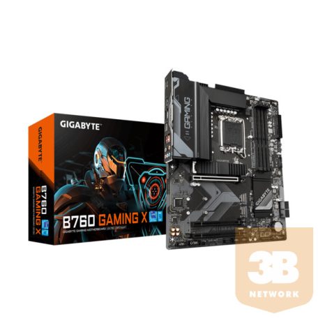 GIGABYTE Alaplap S1700 B760 GAMING X INTEL Z760, ATX