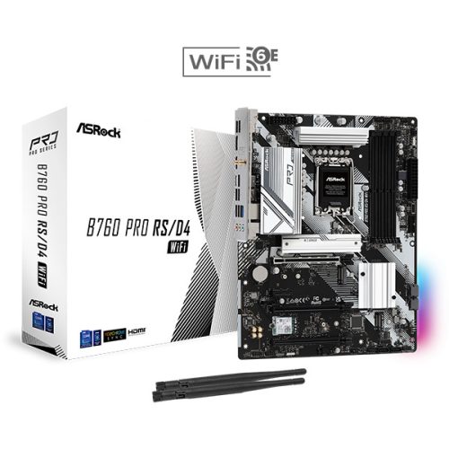 ASROCK Alaplap S1700 B760 PRO RS/D4 WIFI INTEL B760, ATX