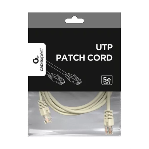 Gembird PP12-3M UTP RJ45 CAT5e UTP M/M 3m szürke adatkábel