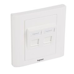   Legrand 632797 2xRJ45 Keystone port fogadására  Linkeo süllyesztett szerelvény