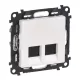 Legrand 753141-60 Valena Life fehér 2xRJ45 Cat. 5E UTP csatlakozóaljzat