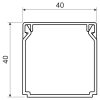 KOPOS LH 40X40 HD 2m 40x40 mm minicsatorna