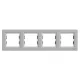 Schneider EPH5800461 ASFORA vízszintes alumínium négyes keret