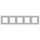Schneider EPH5800561 ASFORA vízszintes alumínium ötös keret