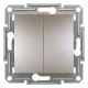 Schneider EPH0600169 ASFORA rugós bekötésű bronz kettős váltókapcsoló