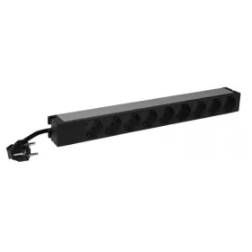   Legrand 646821 19"/1U 16A KIM 9xSHK gyermekvédett jelzőlámpás elosztósor