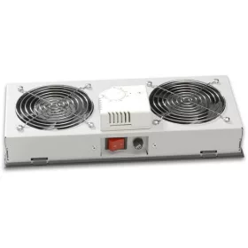   Lande LN-FAN-THM-2FWMIP-LG 2 modulos szürke ventilátor egység termosztáttal
