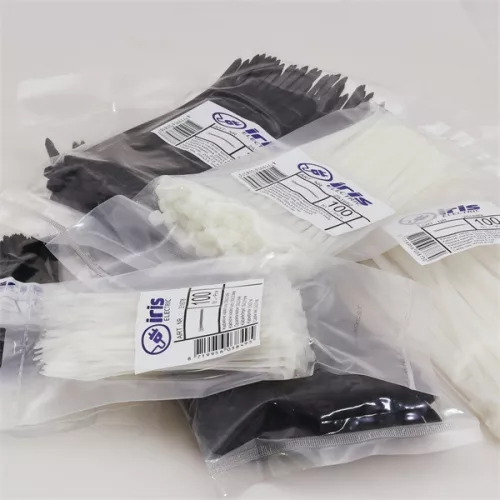 Iris Electric 100 db fekete 370x3,6mm kábelkötegelő, gyorskötöző, kötegelő, UV álló