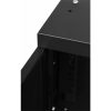 Stalflex RC19-4U-350MB 19" 4U 350 mm mély lapraszerelt fekete fém ajtós fali rack szekrény