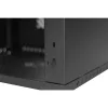 Stalflex RC19-12U-450GB 19" 12U 450 mm mély lapraszerelt fekete üveg ajtós fali rack szekrény