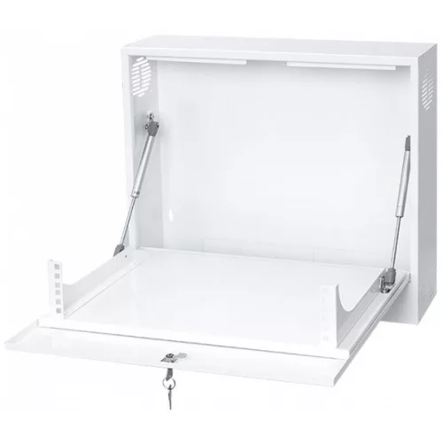 Stalflex CR19-2U-130-W 19" 2U 130 mm mély fehér fém ajtós fém szekrény