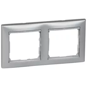   Legrand 770352 Valena alumínium/ezüst 2-es vízszintes keret