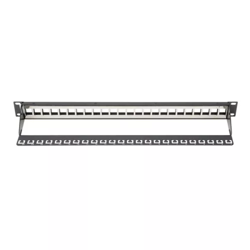 DIGITUS 19" 1U 24port fekete moduláris üres Patch Panel