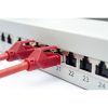 DIGITUS 19" 1U 24port Cat.6A kompakt szürke árnyékolt Patch Panel
