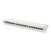 DIGITUS 19" 1U 24port Cat.6 kompakt szürke árnyékolt Patch Panel