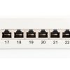 DIGITUS CAT6 24port 19" 1U kompakt szürke árnyékolt Patch Panel