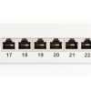 DIGITUS 19" 1U 24port Cat.6 kompakt szürke árnyékolt Patch Panel