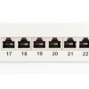 DIGITUS 19" 1U 24port Cat.6 kompakt szürke árnyékolt Patch Panel