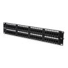 DIGITUS 19" 2U 48port Cat.6 kompakt fekete árnyékolatlan Patch Panel