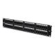 DIGITUS 19" 2U 48port Cat.6 kompakt fekete árnyékolatlan Patch Panel