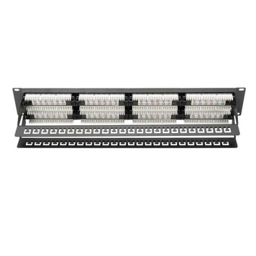 DIGITUS 19" 2U 48port Cat.6 kompakt fekete árnyékolatlan Patch Panel