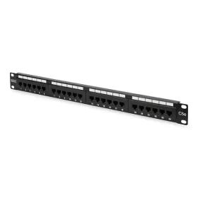   DIGITUS 19" 1U 24port Cat.5e fekete árnyékolatlan Patch Panel