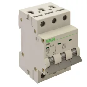 Tracon EVOZ3C16 16A C 3P 6kA kismegszakító