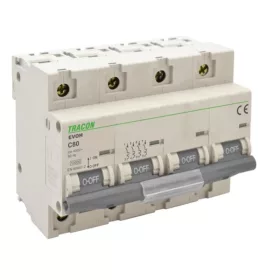 Tracon EVOH4100 100A 4P 10kA kismegszakító